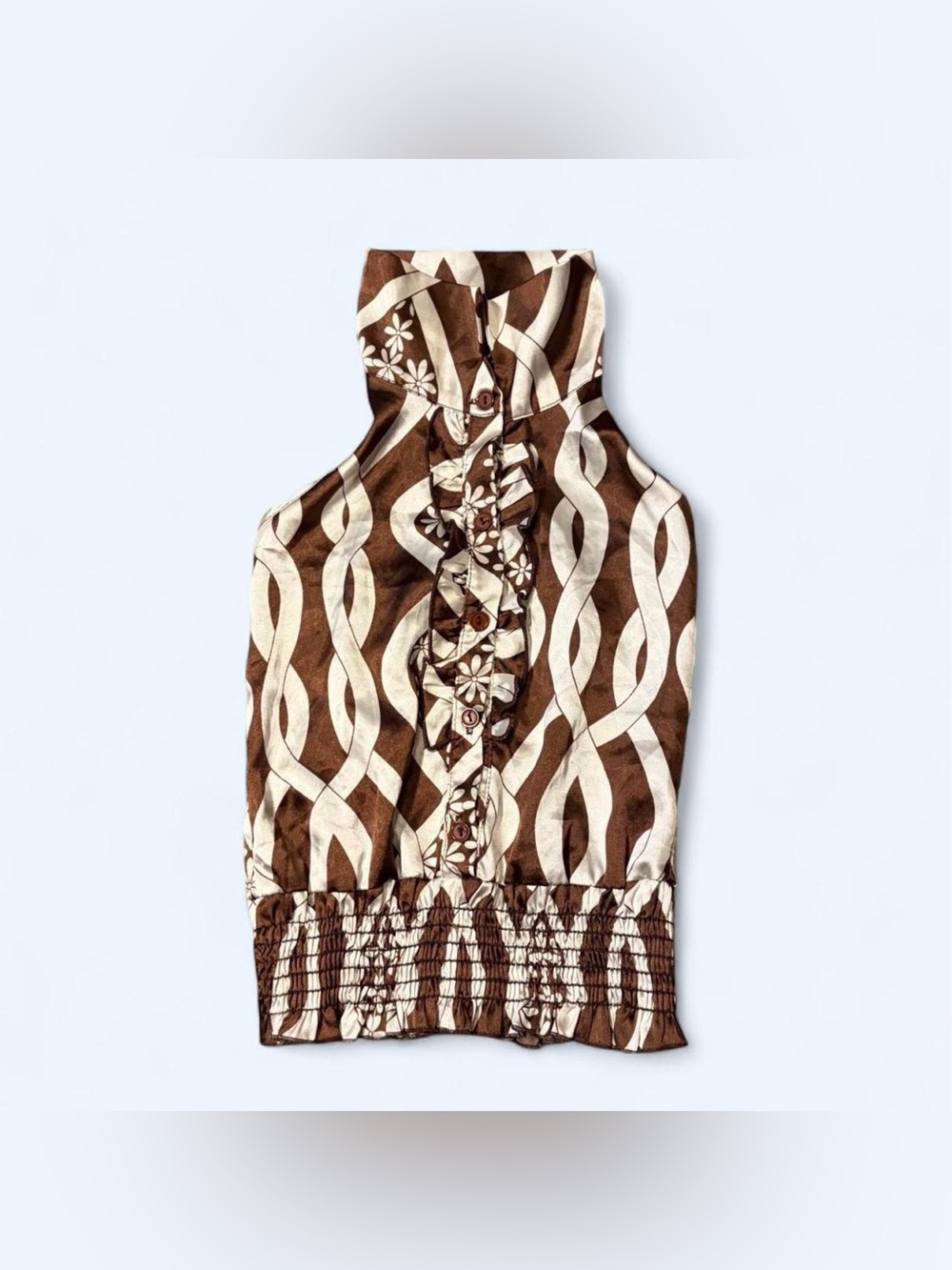 Y2K Brown Halter Crop Top by Pink n Blue!